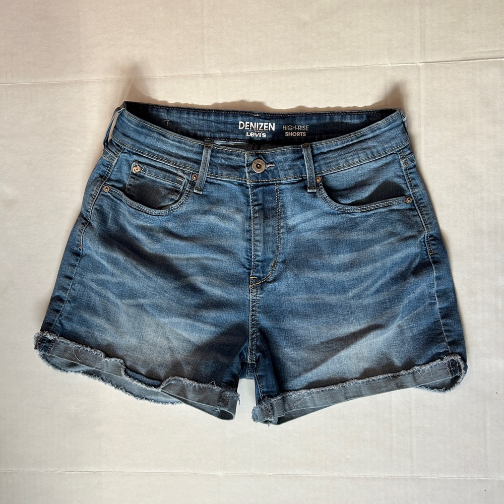 Levi high-rise denim shorts